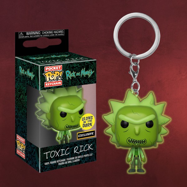 Rick and Morty - Toxic Rick Funko Pop Glow in the Dark Schlüsselanhänger