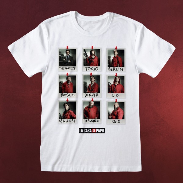 Haus des Geldes Polaroid TShirt weiß Elbenwald