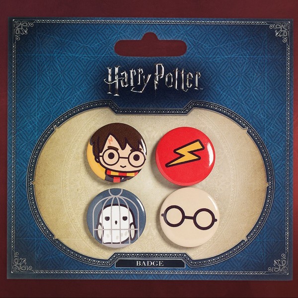 Harry Potter - Chibi 4er Button-Set