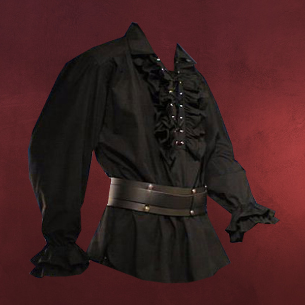 Rüschenhemd schwarz
