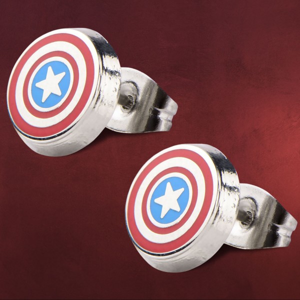 Captain America - Logo Shield Ohrstecker