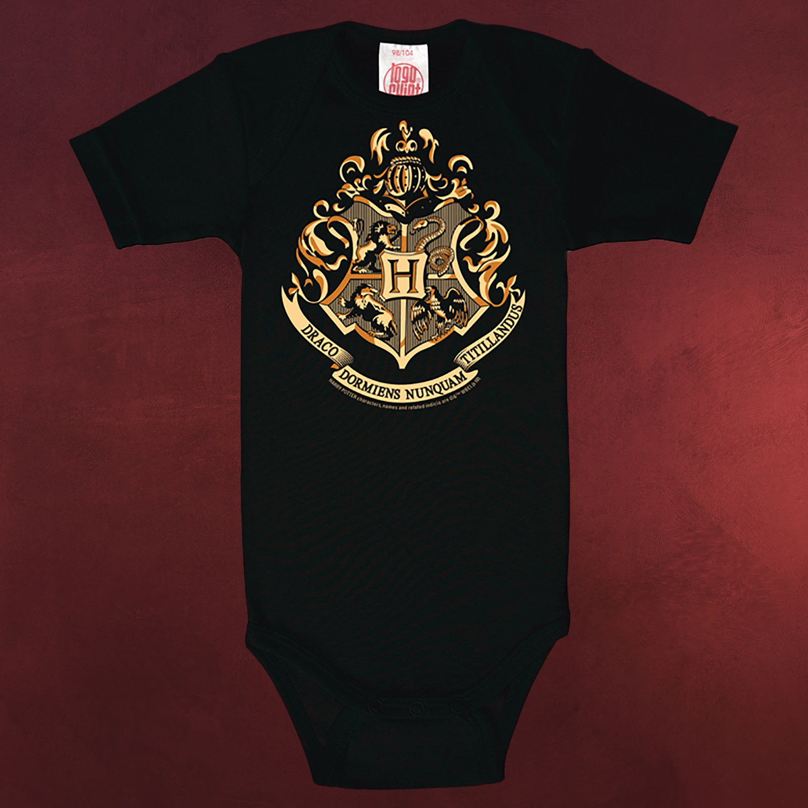 Harry Potter Hogwarts Wappen Baby Body Schwarz Elbenwald