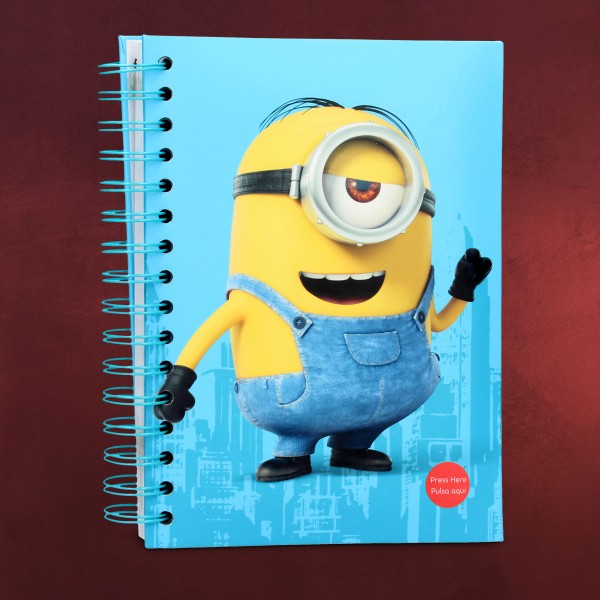 Minions - Stuart Notizbuch mit Sound und Leuchtfunktion