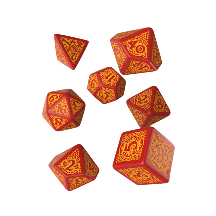 Dragon Slayer RPG Würfel Set 7tlg rot-orange Dragon Slayer RPG Würfel Set 7tlg rot-orange