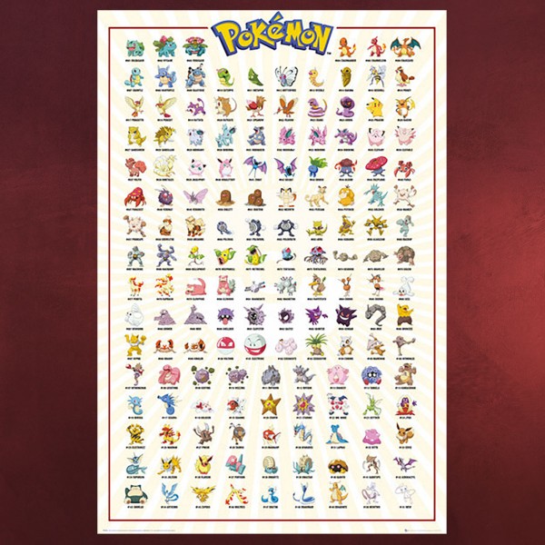 Pokemon - Kanto First Generation Maxi Poster