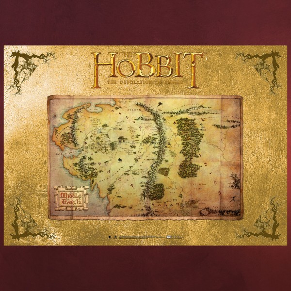 Der Hobbit - Mittelerde Karte Poster