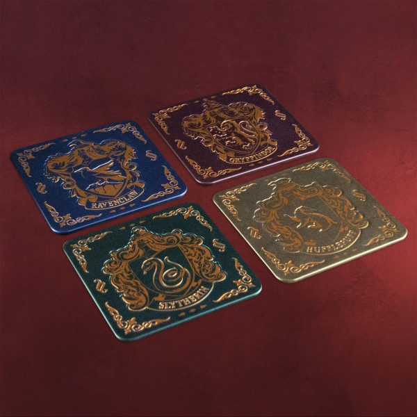 Harry Potter - Hogwarts Hauswappen Untersetzer 4er Set