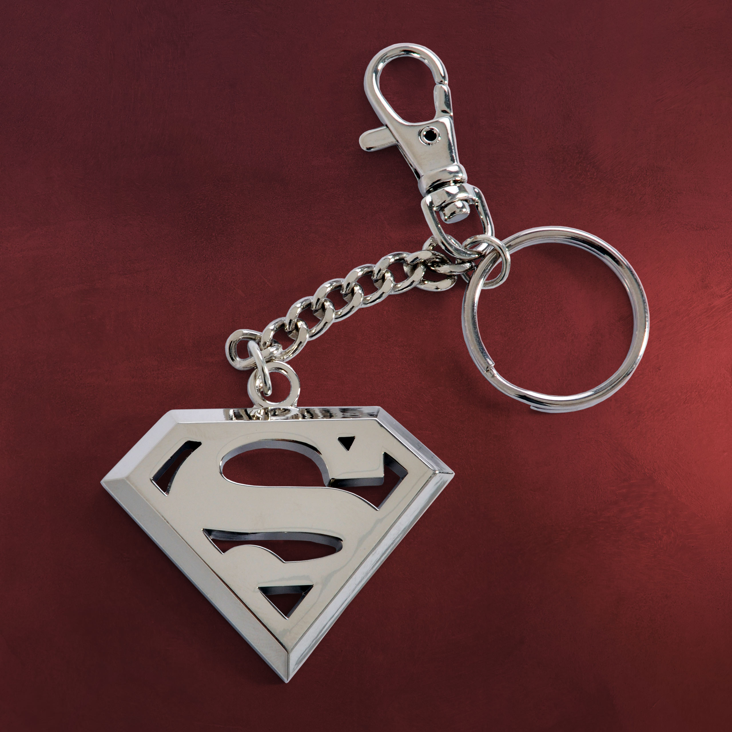 Schlüsselanhänger Batman V Superman Metall Schwarz//Rot Schlüsselanhänger