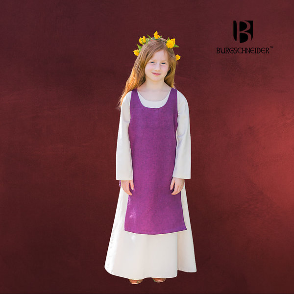 Mittelalter Kinder Überkleid Ylva lila