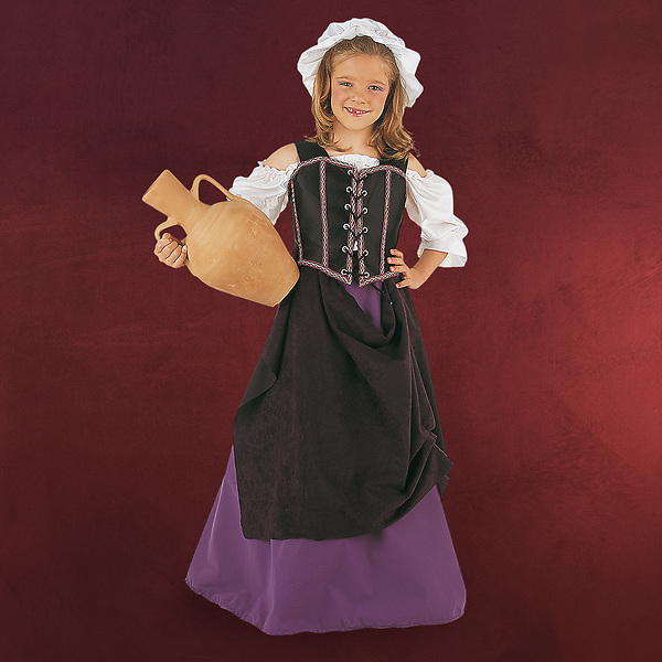 Mittelalterliche Wirtsfrau - Kinderkostüm