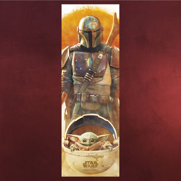 Grogu und Mandalorianer Türposter - Star Wars The Mandalorian