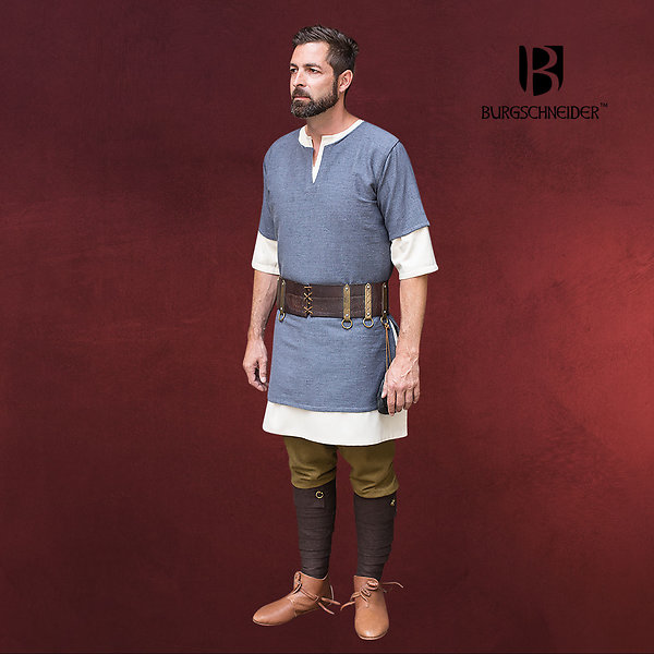 Mittelalter Kurzarmtunika Aegir grau