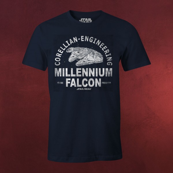 Star Wars - Millennium Falcon Corellian Engineering T-Shirt blau