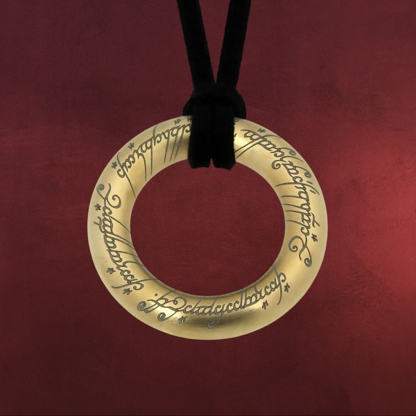 Herr der Ringe - Der Eine Ring Anhänger Edelstahl vergoldet