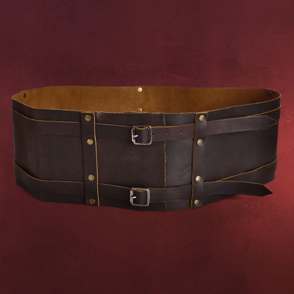 Wikinger Gürtel Joon mit Schnallen braun