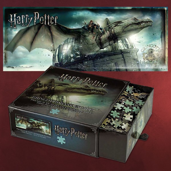 Harry Potter - Gringotts Bank mit Drache Premium Puzzle