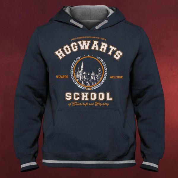 Harry Potter - Hogwarts School Kinder Hoodie blau