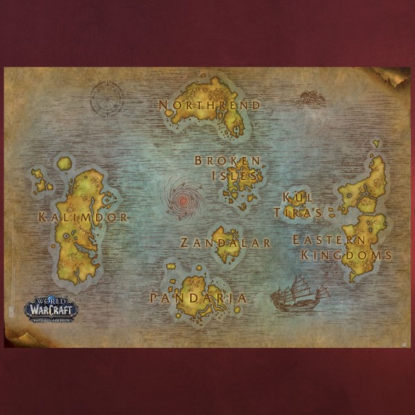 World of Warcraft - Karte von Azeroth Maxi Poster