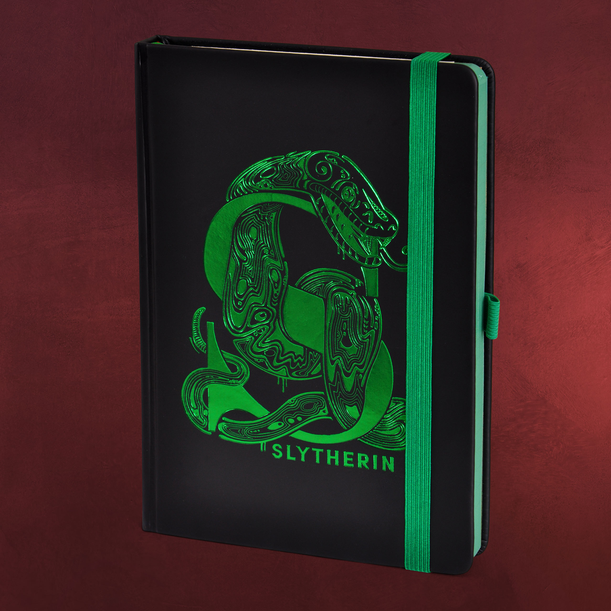 Harry Potter Slytherin Art Premium Notizbuch A5 | Elbenwald Elbenwald Harry Potter Hoodie Hogwarts Alumni Slytherin