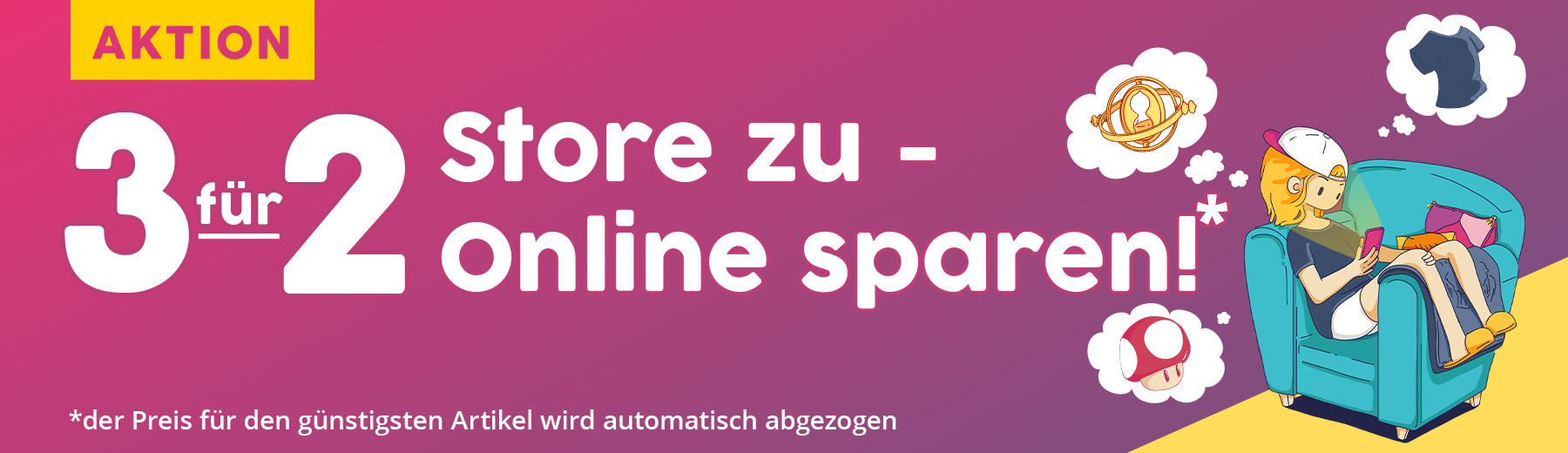 Store zu - Online sparen