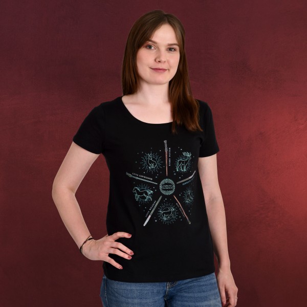Harry Potter Patronus Friends T Shirt Damen Schwarz Elbenwald