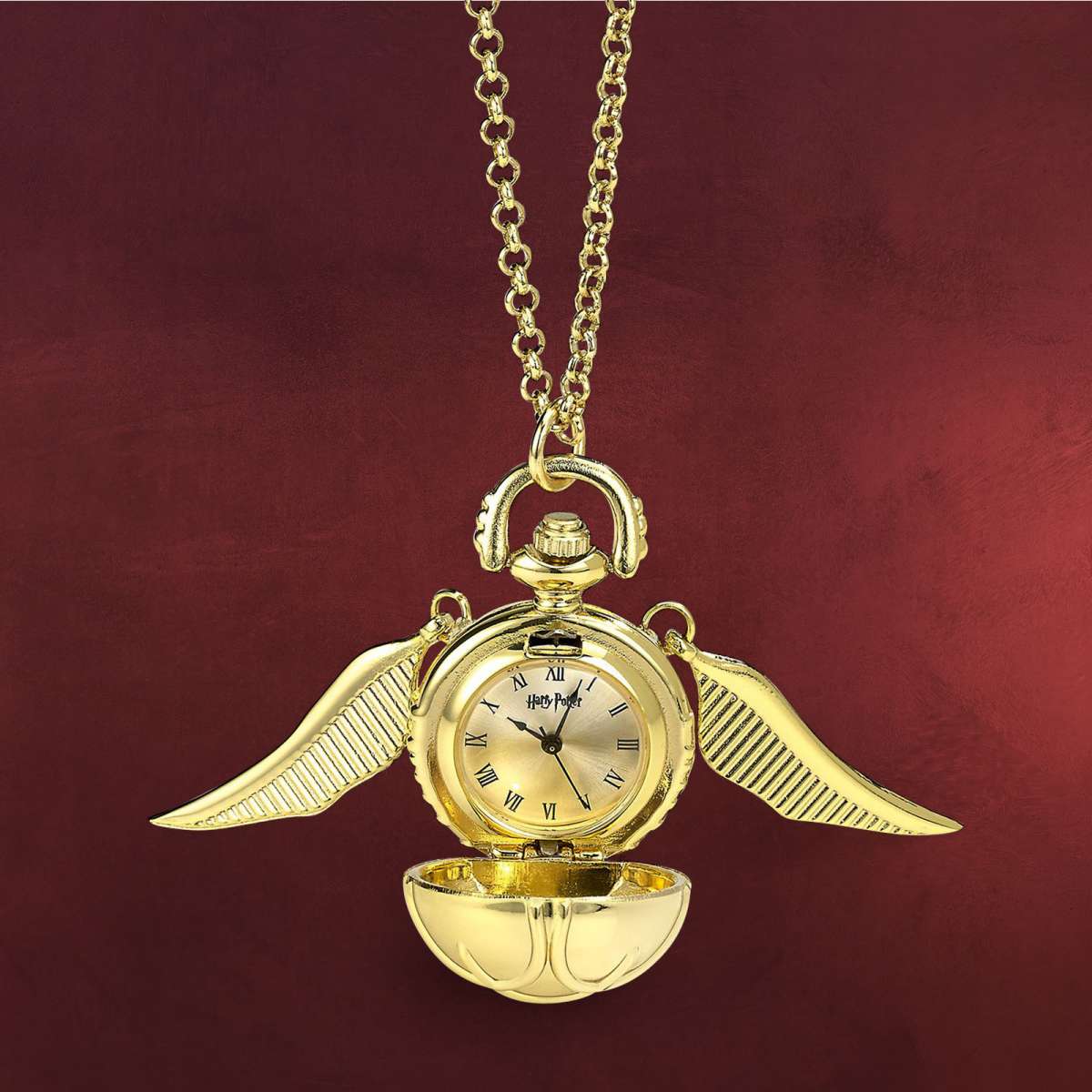 Harry Potter - Goldener Schnatz Kette mit Uhr | Elbenwald