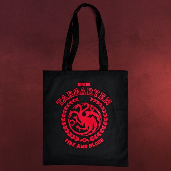 Targaryen Baumwollbeutel Beutel Tasche game drache haus wappen thrones feuer got
