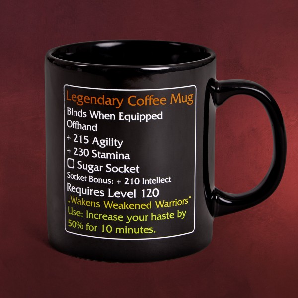 Legendary Coffee Mug - MMO Item Fan Tasse Level 120