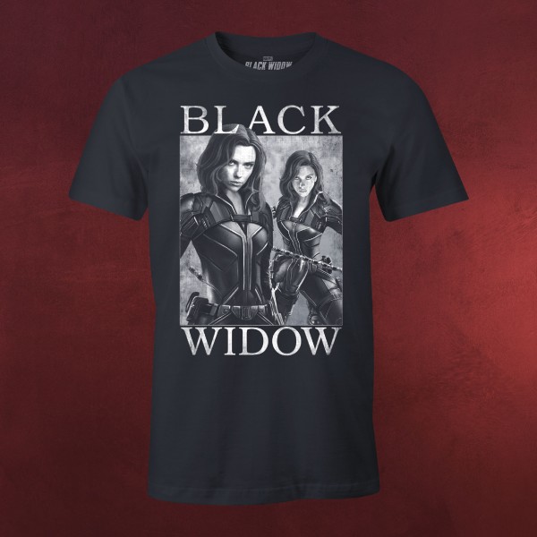 Black Widow - Poster T-Shirt grau