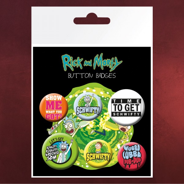 Rick and Morty - 6er Button Set