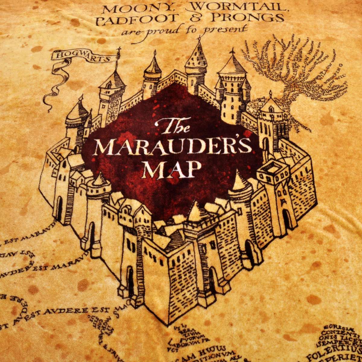 Harry Potter - Karte des Rumtreibers Flauschdecke | Elbenwald