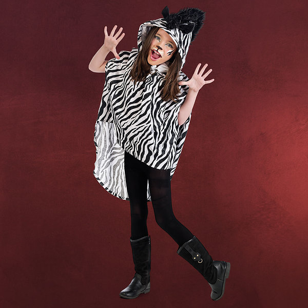 Zebra Poncho - Kinderkostüm
