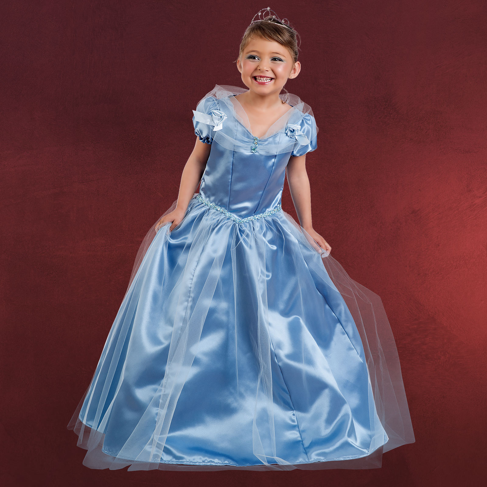 Cinderella Prinzessin Kleid blau - Kostüm Kinder | Elbenwald