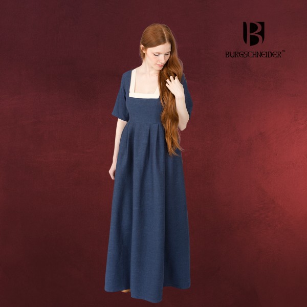 Mittelalter Kleid Frideswinde blau