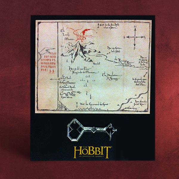 Der Hobbit - Thorins Karte mit Schlüssel - Wandbild, klein
