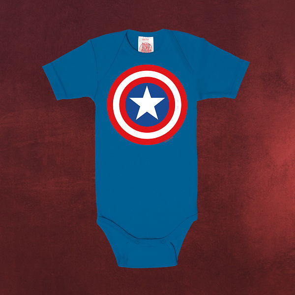 Captain America - Shield Baby Body blau