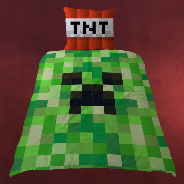 Minecraft - TNT Creeper Wende-Bettwäsche  Elbenwald