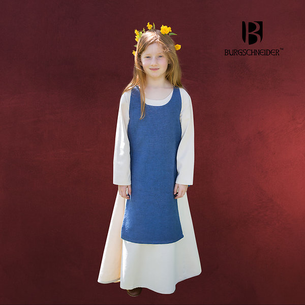 Mittelalter Kinder Überkleid Ylva blau