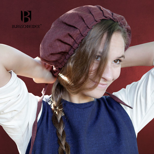 Mittelalter Haube Anna braun