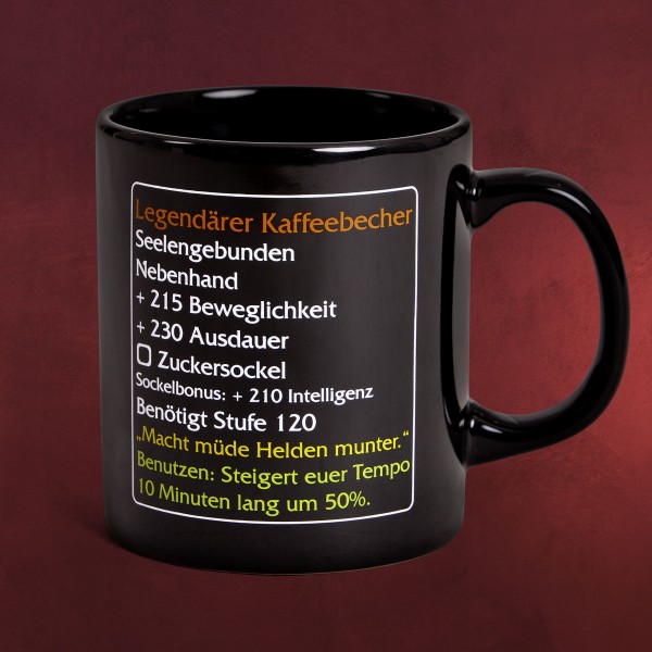 Legendarer Kaffeebecher Mmo Item Fan Tasse Level 1 World Of Warcraft Elbenwald