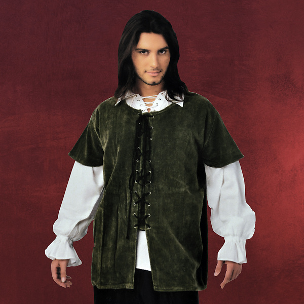 Jacke mit Schnüren Herren grün