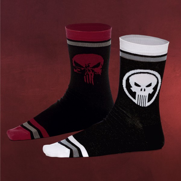 Punisher Skull Logo Socken 2er Set Punisher Skull Logo Socken 2er Set