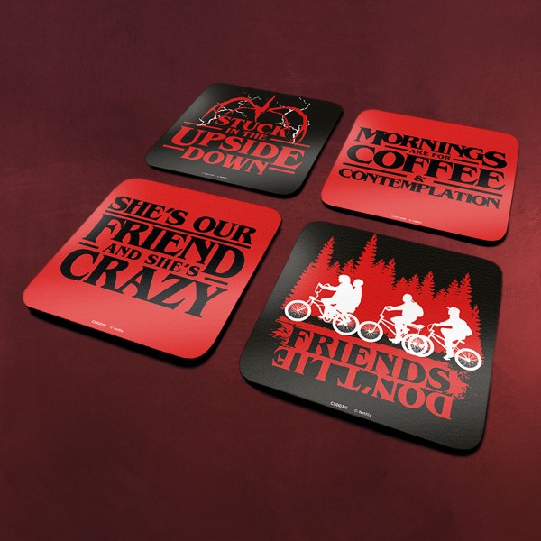 Stranger Things - Phrases Untersetzer 4er Set