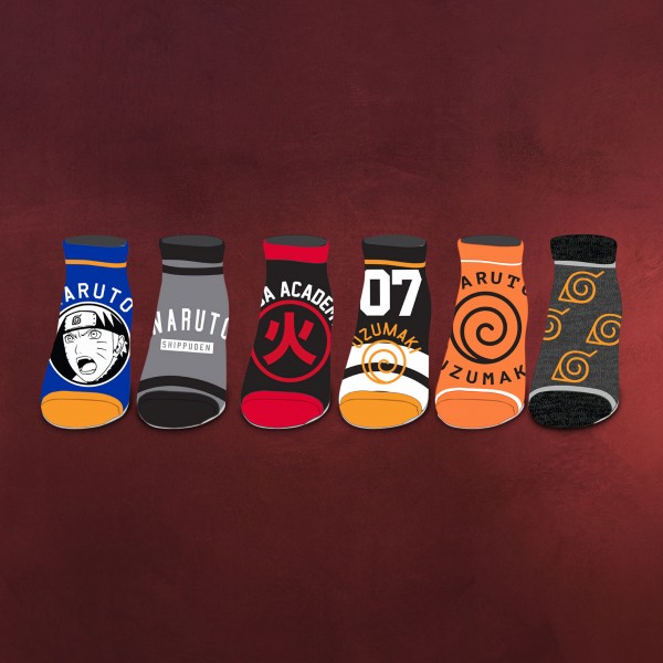 Naruto - Symbols Sneaker Socken 6er Set
