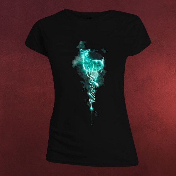 Harry Potter - Always Patronus T-Shirt Damen schwarz