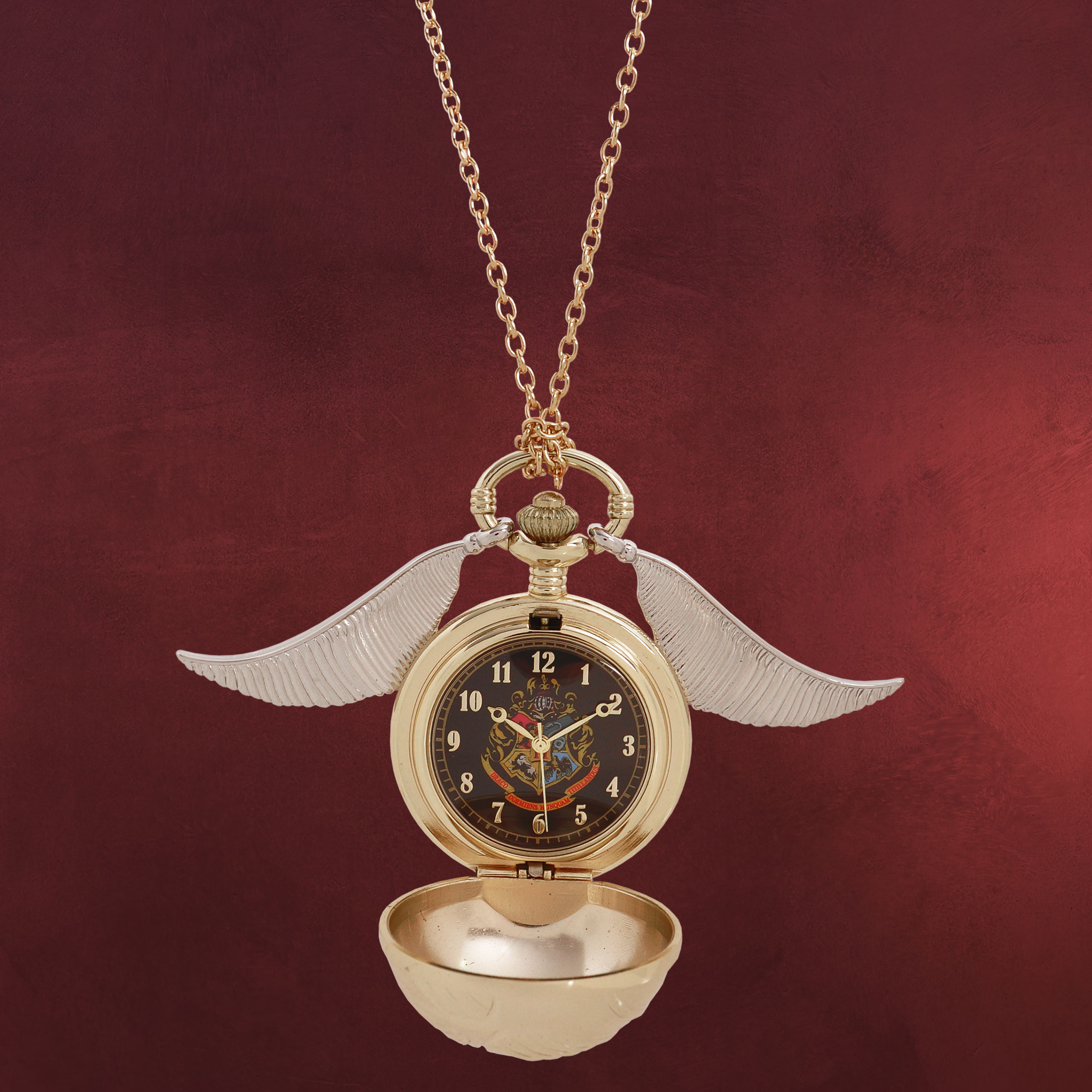 Harry Potter Version rot Kette mit Gleis 9 3/4 Medaillon und Uhr